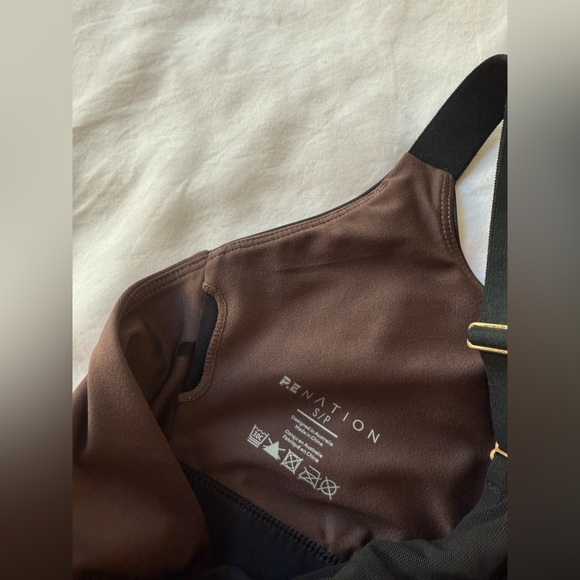 PE Nation brown & black sports bra & leggings set S - Picture 5 of 16